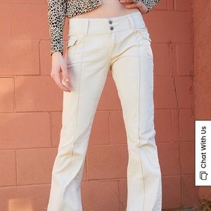 Brandy Melville cream low rise pants